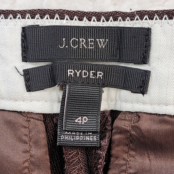 J. Crew Women's Chocolate Brown Petite Ryder Pant - 4P - Picture 4 of 5